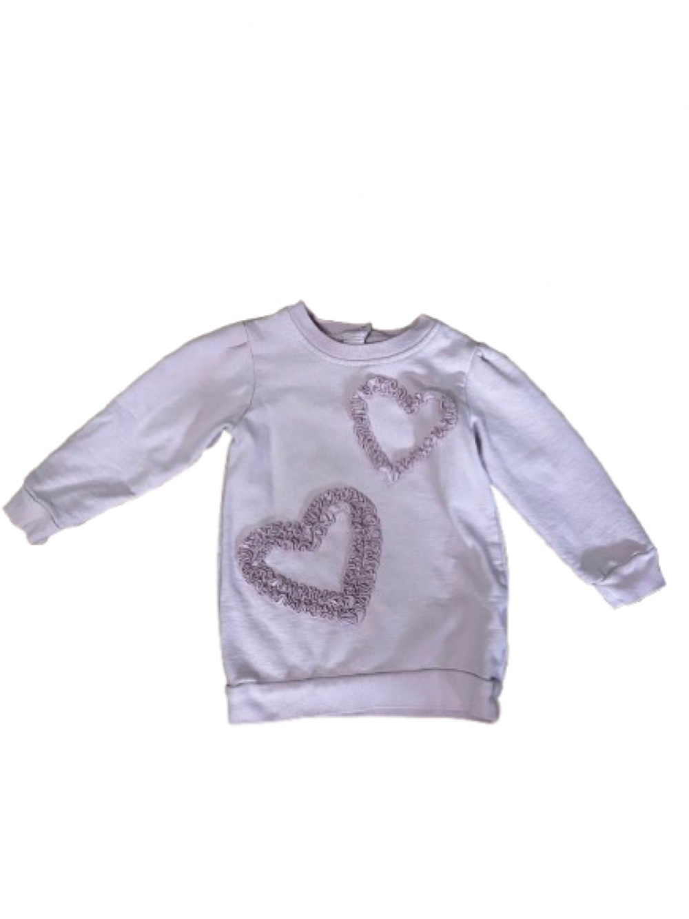Koala Kids Light Pink Heart Ruffle Sweatshirt
